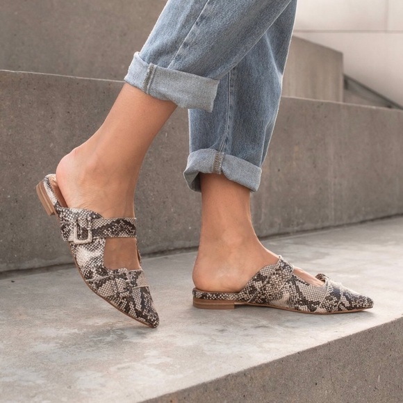 Mi.iM Shoes - Snake Print Flats - Mi.iM “Hannah” Mules